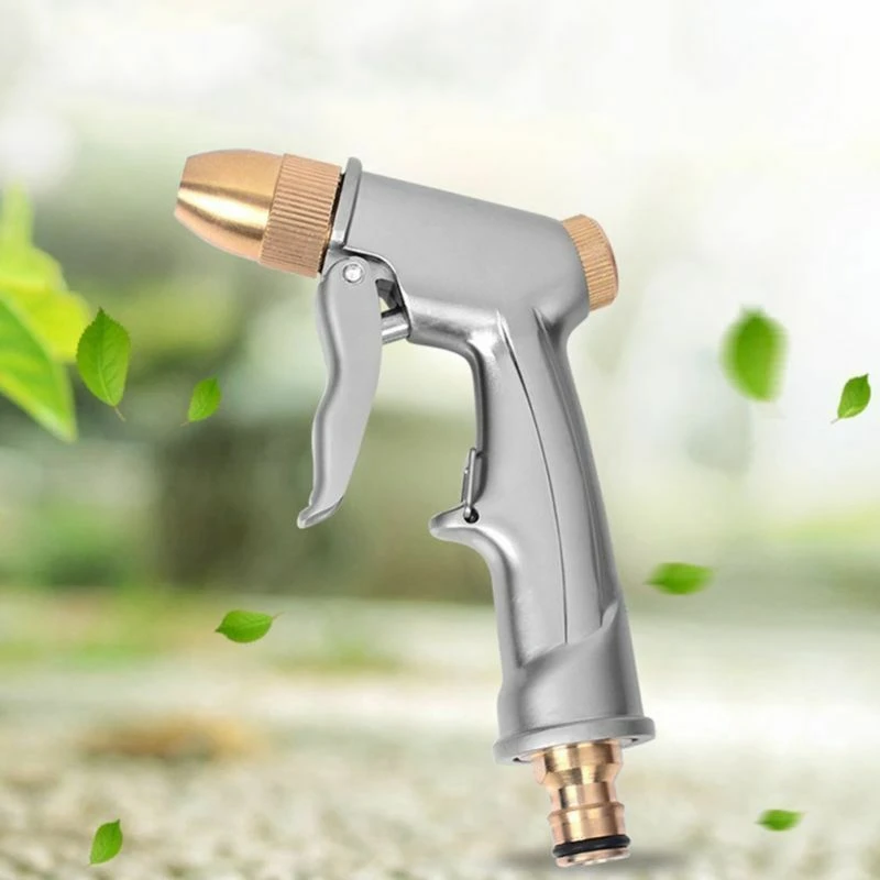 2020 new Garden Hose Watering Gun with Full Brass Nozzle High Pressure Spray Zinc Alloy Heavy Duty Metal Hand | Дом и сад