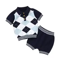 Summer Baby Short Sleeves Clothes Sets Fashion Tops + Pants Toddler Boys Girls Outfits Suits 2pcs Newborn Infant Clothing 0-18M 5