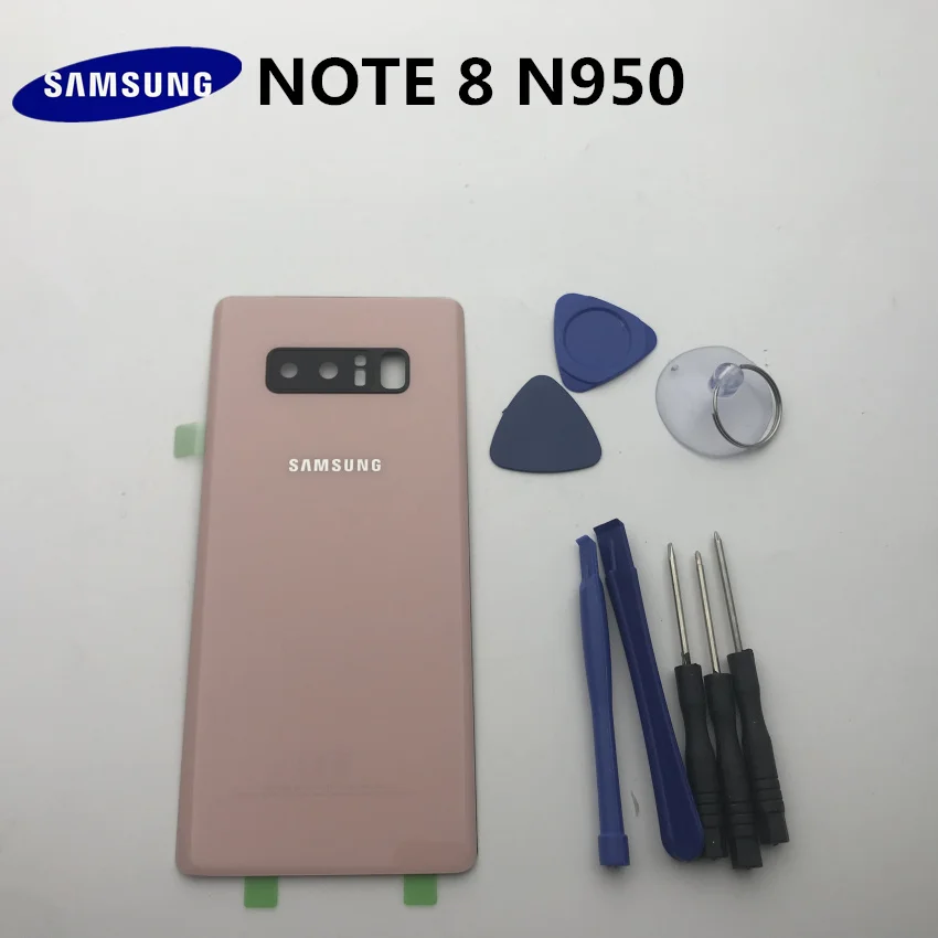 Замена NOTE8 оригинальная задняя панель Батарея стекло задняя дверь Крышка для samsung Galaxy NOTE 8 N950 N950F+ инструмент