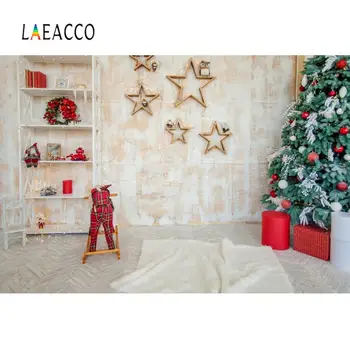 

Laeacco Christmas Star Baby Toys Party Warm Decor Gift Blanket Child Interior Photo Background Photography Backdrop Photo Studio