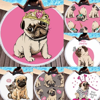 

Beach Towel Animals Theme Cartoon Dogs Printing Towels For Beach Swimming Pools Home Decor Floor Decoration Fashion Beach Towels
