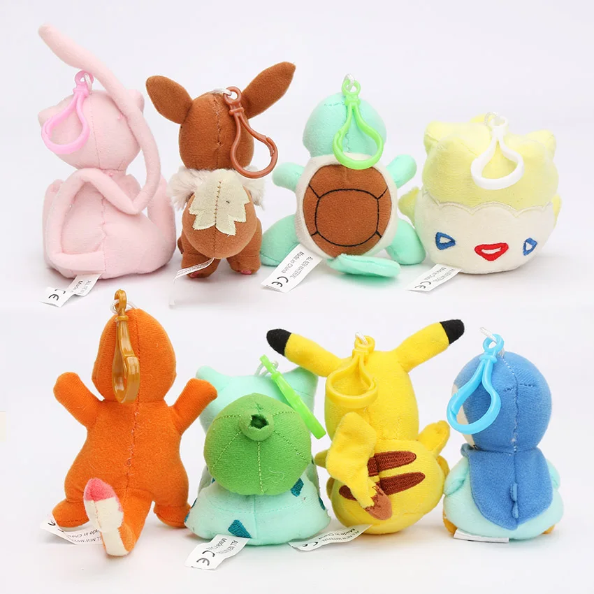 8-12 см покемон мультфильм Пикачу Бульбазавр чармандер, Сквиртл Piplup Mew милые маленькие куклы плюшевые игрушки для детей Подарки