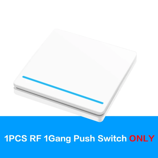 Wireless Smart Light Switch RF 433MHz Remote Control Switch AC 95-250V 10A Module 86 Wall Panel for Bedroom,Gallery Lights Lamp 1WP041