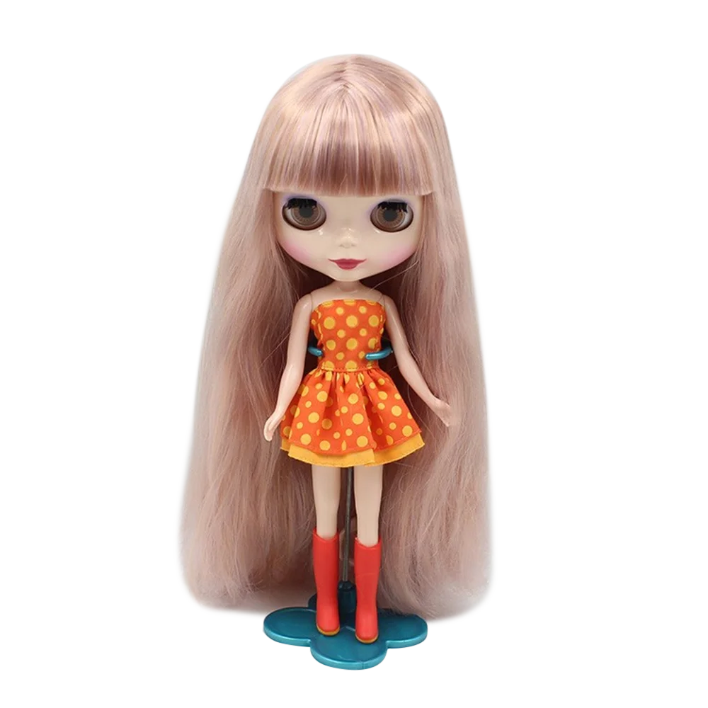 12/" Neo Blythe factory Nude Doll colorful mixed long curly hair standard body