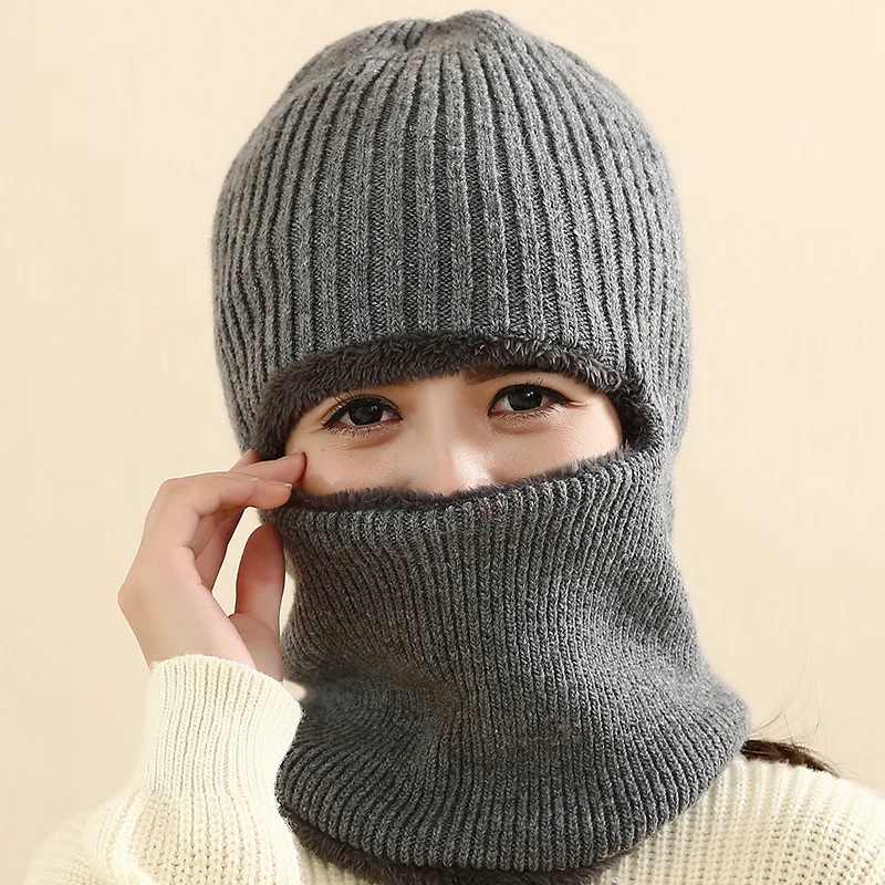 Женская зимняя шапка skullies, Корейская вязаная шапка, кепки, женские шапки с защитой ушей, цельная шапка, женская шапка бини