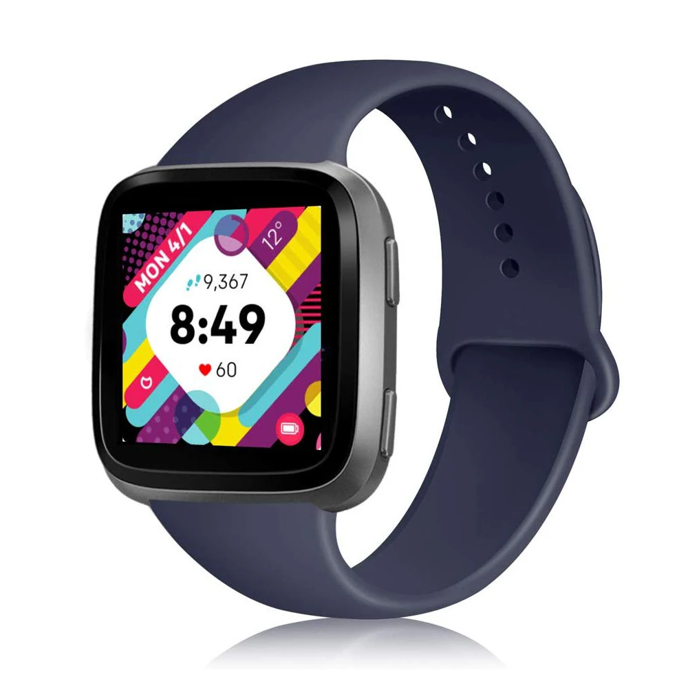 Для Fitbit Versa 2 Силиконовый браслет спортивные часы на резиновом ремешке Ремешок Браслет для Fitbit Versa/Versa Lite для женщин мужчин маленький большой