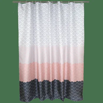 

Nordic Block Geometric Color Shower Curtain Thick Waterproof Bath Curtains Bathroom Polyester Fabric Bathtub Curtain Accessories