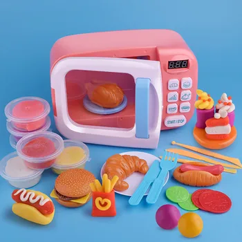 

Hot! Baby Role Playing Toy Electronic Household Appliances Analog Microwave Toy Set Baby Toys New Year Gift Juguetes игрушечный