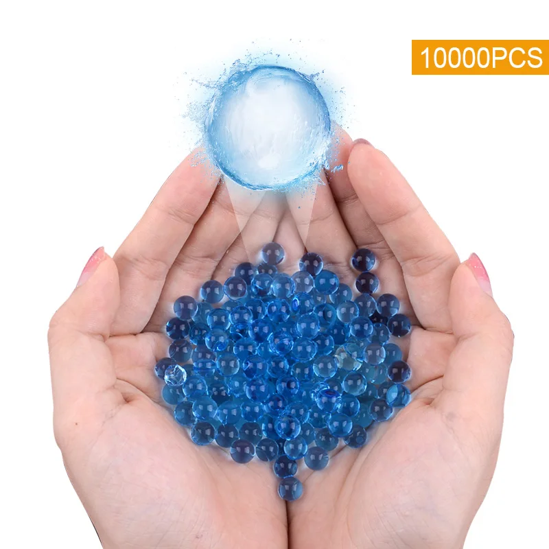 

10000pcs Growing Gel Balls Bullet for Gun Toy Blaster Accessory Pearl Soft Crystal Gel Water Beads Polymer Hydrogel Decoration
