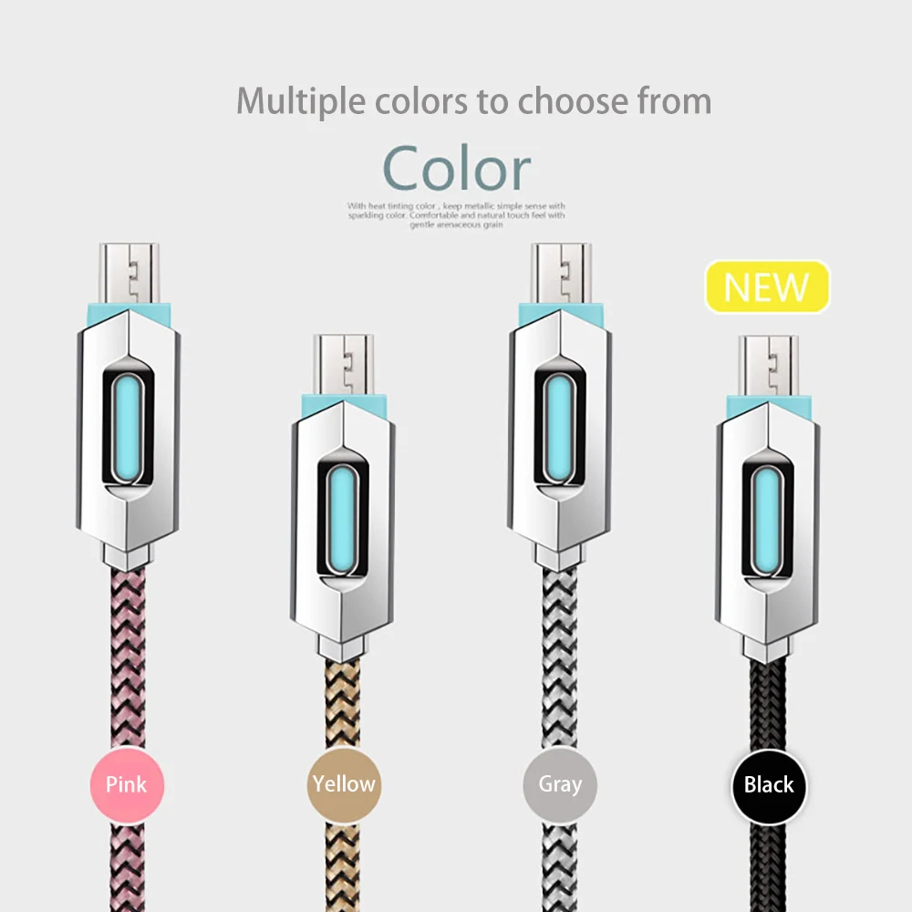 Micro USB кабель Быстрая зарядка светодиодный светильник USB кабель для передачи данных для Xiaomi samsung huawei Android мобильный телефон планшет usb зарядка 1 м