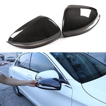 

Carbon Fiber Black ABS Plastic wear resistance For Benz C W205 E W213 GLC X253 16-2019 Rearview Mirror Cover