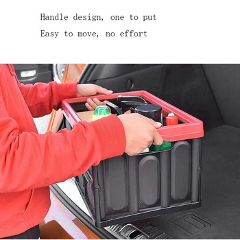 

Car Trunk Storage Box Car Storage Finishing Box Home Storage Folding Folding Impact Resistance High Strength(Black)