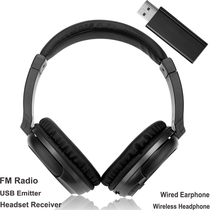 FULL Ws 3680 Fm беспроводные наушники стерео супер бас рч приемник с Usb излучателем ТВ
