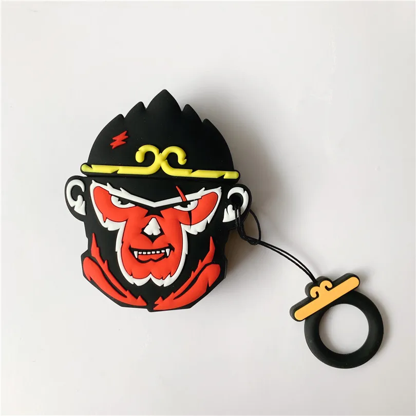 Милый силиконовый чехол для наушников с 3D рисунком Wukong для Apple New AirPods 1/2, беспроводная bluetooth-гарнитура