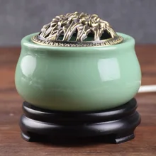 220V электрический разъем Керамика Курильницы Портативный фарфоровое кадило Буддизм держатель для дома, создает Эфект старины, отлично подходит Декор E