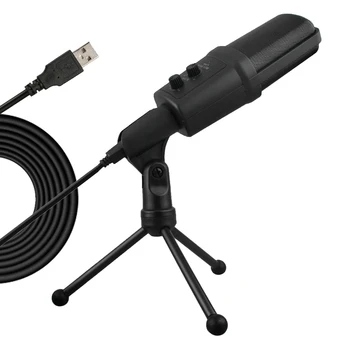 

USB Computer Handheld Microphone Gaming Condenser Microphone for PC Computer Desktop Live Microphone with Stand Live Teaching