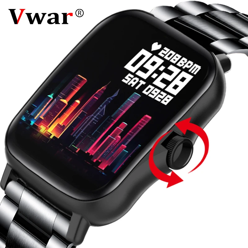 2021 Vwar Bluetooth умные часы для мужчин и женщин монитор сердечного ритма фитнес