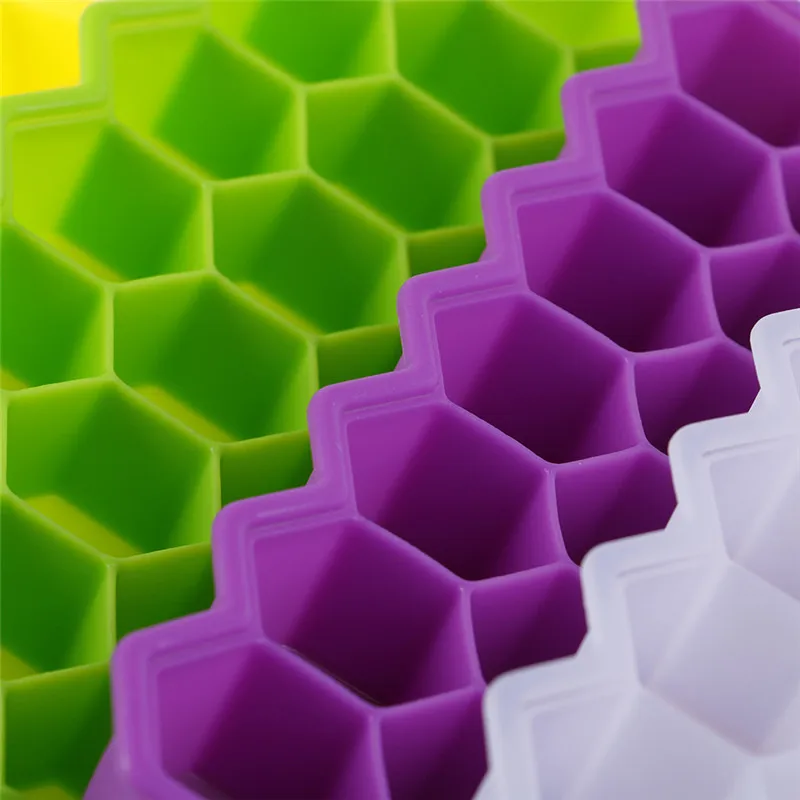 37 Cubes Home Honeycomb Shape Silicone Ice Cube Tray Mold Storage Container ice cube maker ice cream mold cube tray