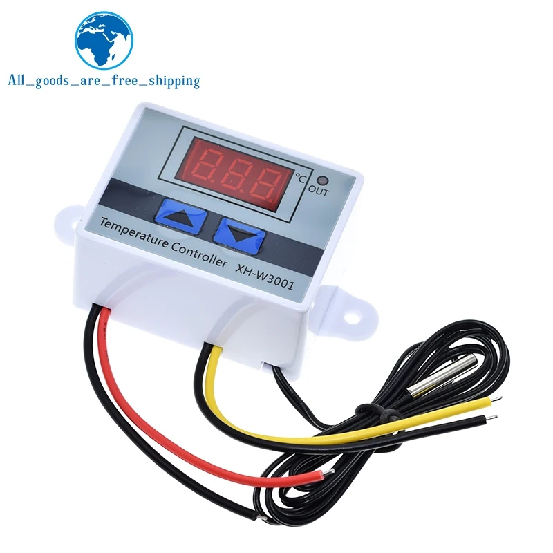 Завеса 10A 12V 24V 220VAC цифровой светодиодный Температура контроллер XH W3001 для Arduino