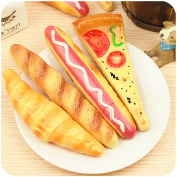 

Cute Ballpen Ballpoint Pen Fridge Magnet Hot Dog Bread Baguettes Croissant Pizza