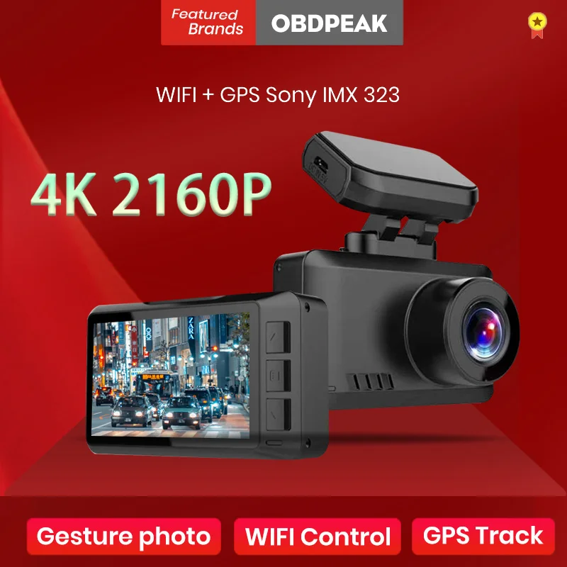 Видеорегистратор автомобильный 4K Wi Fi GPS 3840*2160P|Видеозеркало для авто| |