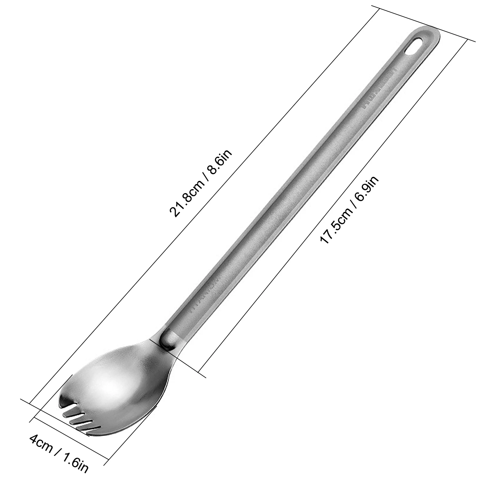 1pc Titanium Spoon Long Handle Spoon Outdoor Camping Tableware ESUS_YK 