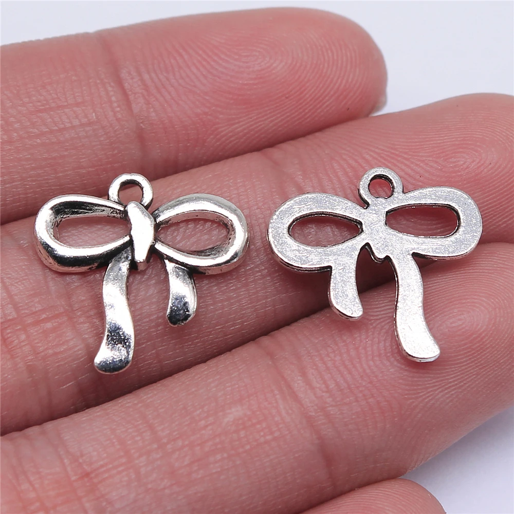 10-50pcs Mixed Fashion Bow Charms For Jewelry Making Vintage Antique  Silver/Bronze Color Bowknot Pendants DIY Handmade Findings - AliExpress