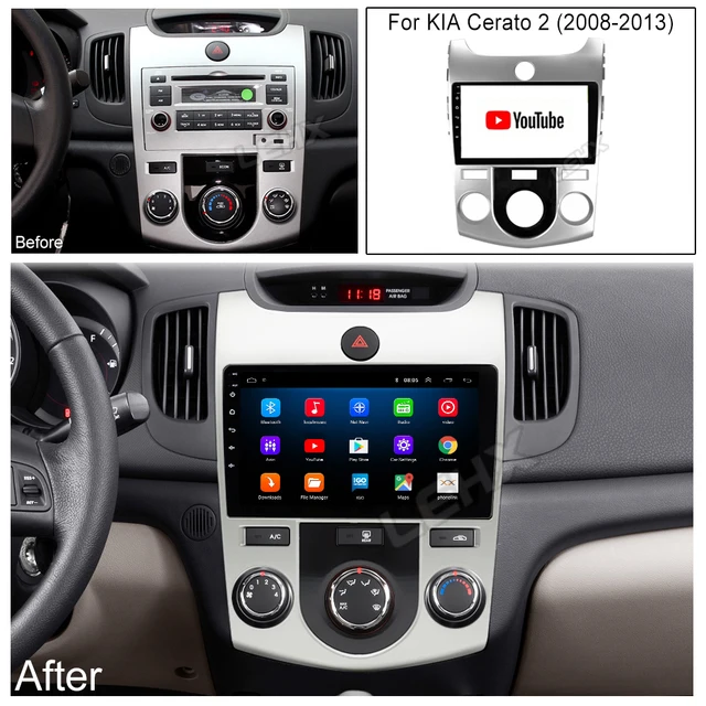 $94.95 LEHX 2Din Android 9.0 2G RAM Radio audio Car Multimedia Video Player For KIA Forte Cerato 2 TD 2008 2009 2010 2011 2012 2013