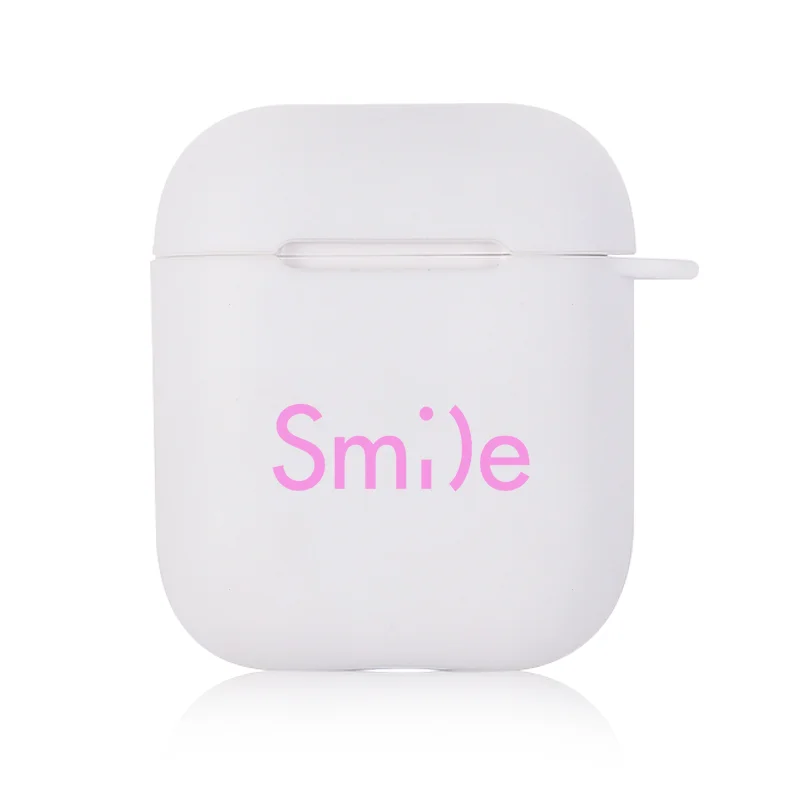 I301799 Чехол для зарядки наушников s для Apple Airpods 1 2 Bluetooth, беспроводной чехол для наушников, белый матовый чехол с буквами Air pods 2, чехол - Цвет: I301799
