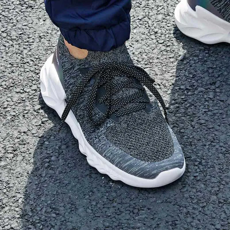 Оригинальная спортивная обувь Xiaomi Mijia Youpin Uleemark; тканые кроссовки; трендовая повседневная обувь для фитнеса, бега, упражнений - Цвет: Black 44