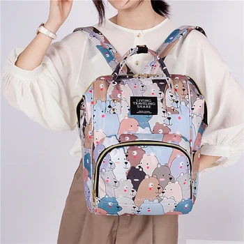 

Mummy Backpack Travel Portable Nappy Packs Stylish Folding Crib Nappy Bags Large Capacity Diaper Nursing Bag