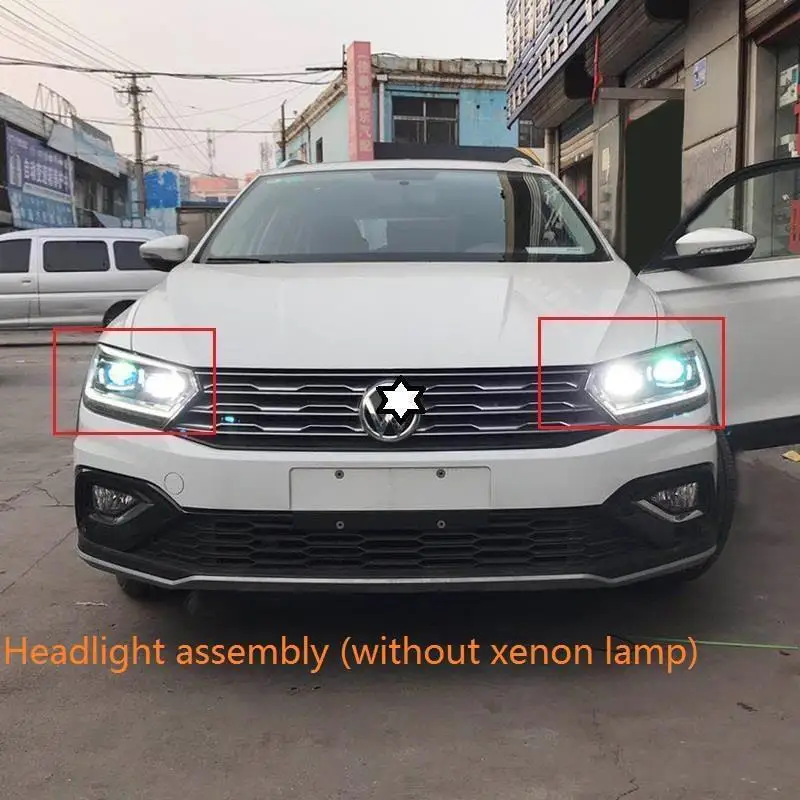 MODEL J Автомобильные лампы, автомобильные фары Drl Neblineros Para, Автомобильные светодиодные ходовые фары, задние Автомобильные фары в сборе 16 17 18 для Volkswagen Bora - Цвет: MODEL J