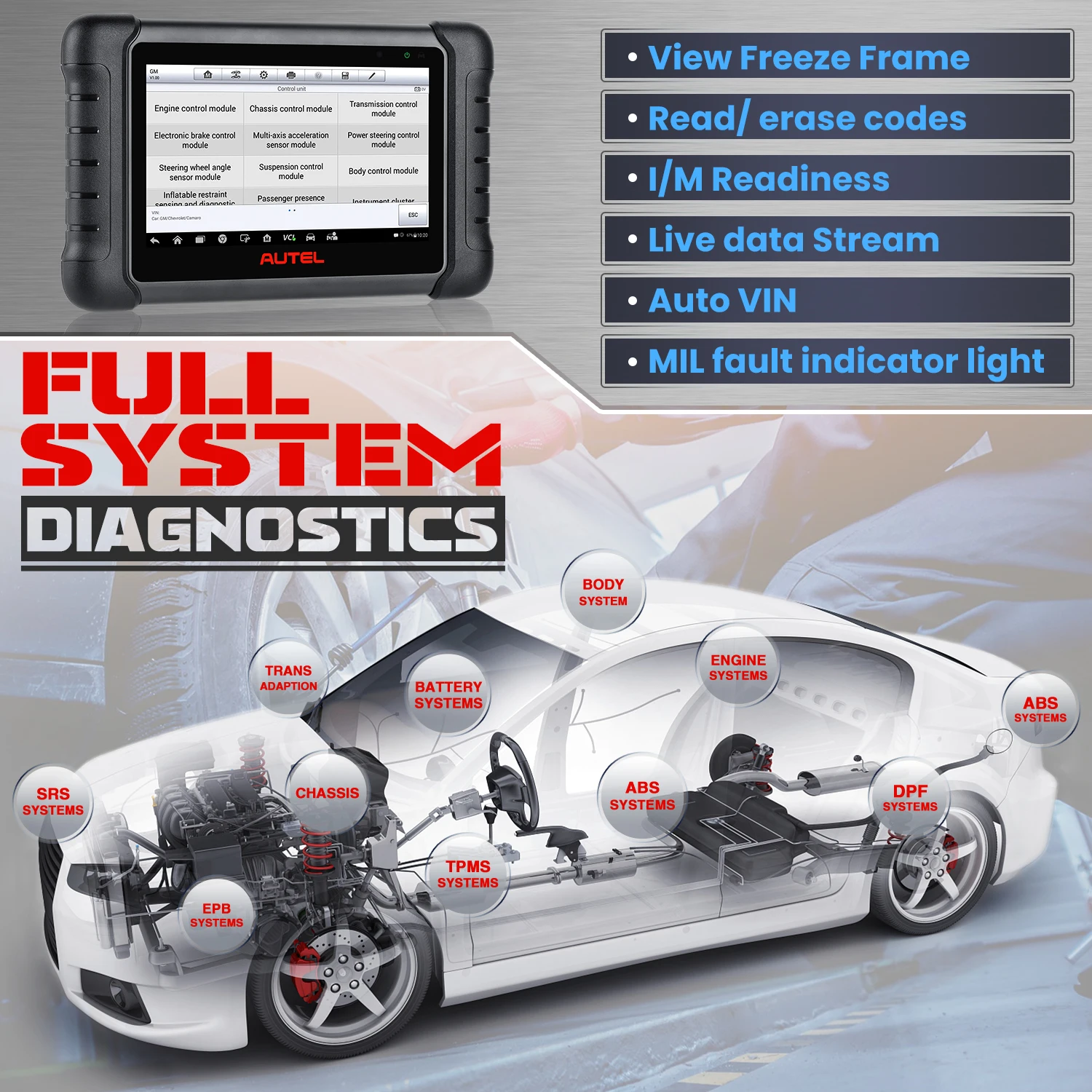 Autel-MaxiPRO MP808BT OBD2 진단 스캐너, 38 + 서비스 ECU 코딩 VAG 가이드 및 액티브 테스트 PK MP808 DS808 MP808K, 2023