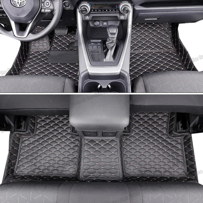 Lsrtw2017 кожаные автомобильные коврики в салон для toyota rav4 2019 2020 2021 2022 xa50 аксессуары