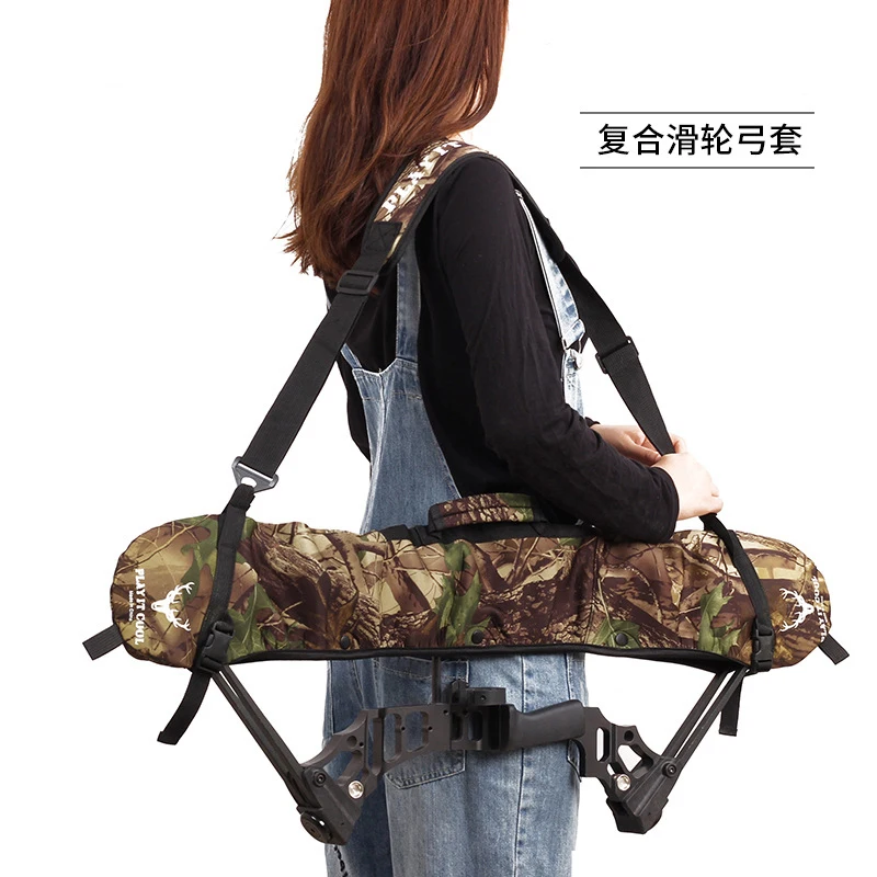 Camo Аксессуары для охоты, чехол для сумки с бантом, неопреновый лук, слинг, переноска для охоты, сумка для стрельбы из лука, чехол для свиньи, оленя, индейки, буйвола - Цвет: Camo