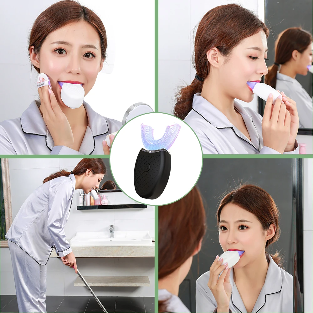 Wireless Automatic Electric Toothbrush Teeth Whitening Tooth Cleaner 360 Degrees U Type USB Silicone Teeth Brush Wireless Automatic Electric Toothbrush Teeth Whitening Tooth Cleaner 360 Degrees U Type USB Silicone Teeth Brush