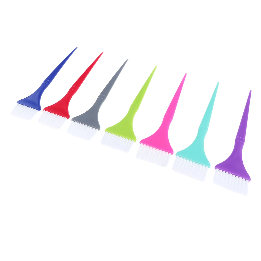 7pcs Barber Hair Coloring Salon Brush Comb Hairdressing Hair Styling Tool Hair Dye Perm Brush Combs Hair Tinting Brush