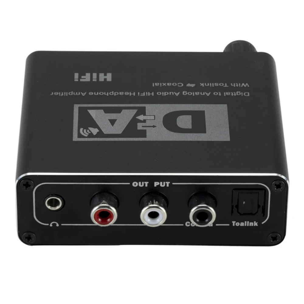 Digital to Analog Audio Converter HiFi 3 5mm Headphone Amplifier Toslink Optical Coaxial Output 192kHz 24bit