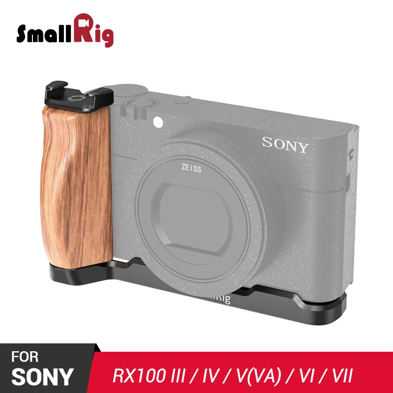 SmallRig RX100 VII l-образная деревянная ручка для sony RX100 III/IV/V(VA)/VI/VII w/Холодный башмак для микрофона DIY Vlog Vlogging 2438