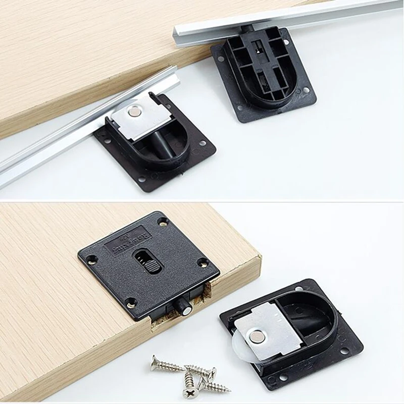 Sliding Door Wheel Pulley Wardrobe Low Noise Round Track Roller Vintage Plastic for Push Pull Gate | Строительство и ремонт