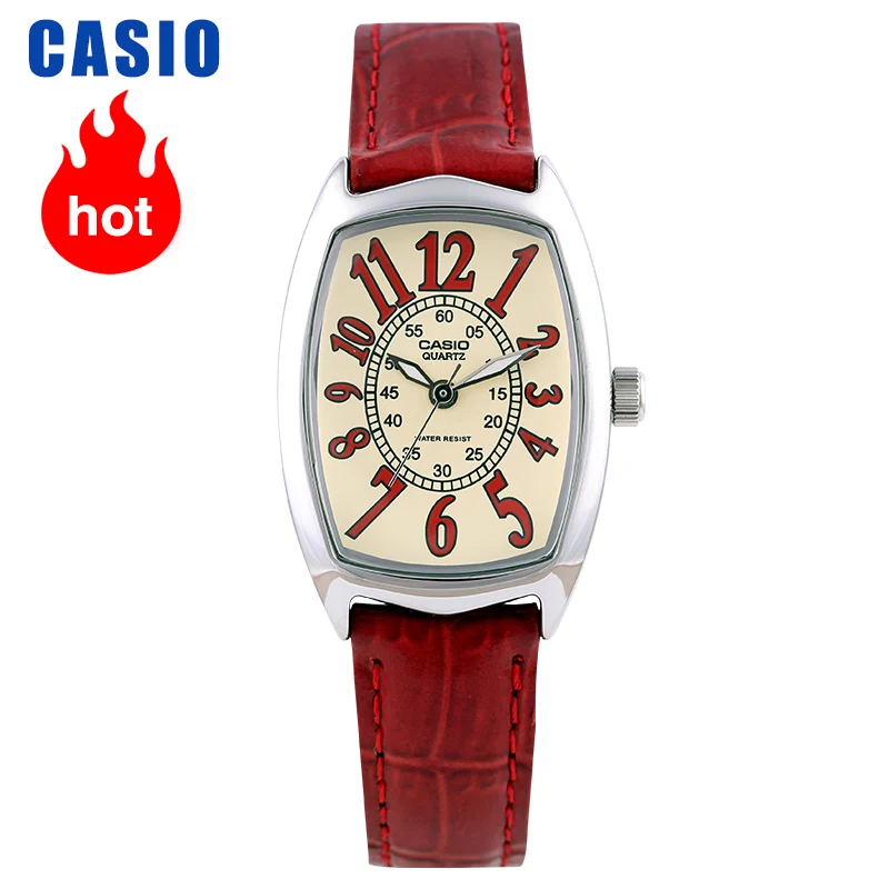 Relogio masculinoCasio montre миниатюрный rouge ceinture quartz carrée LTP-1208E-9B2 | Наручные часы