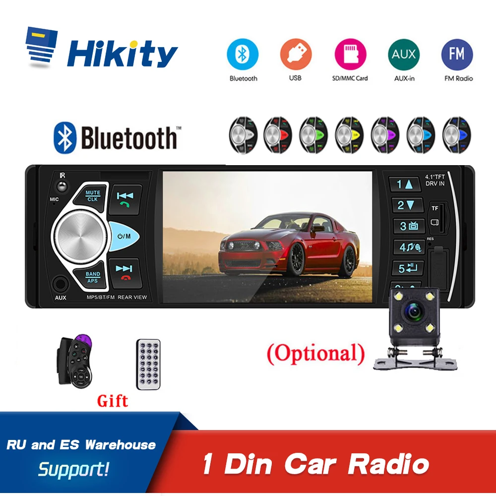Автомагнитола Hikity 4022D Bluetooth 4 1 дюйма радио USB/AUX рулевое колесо управление видео MP5 плеер