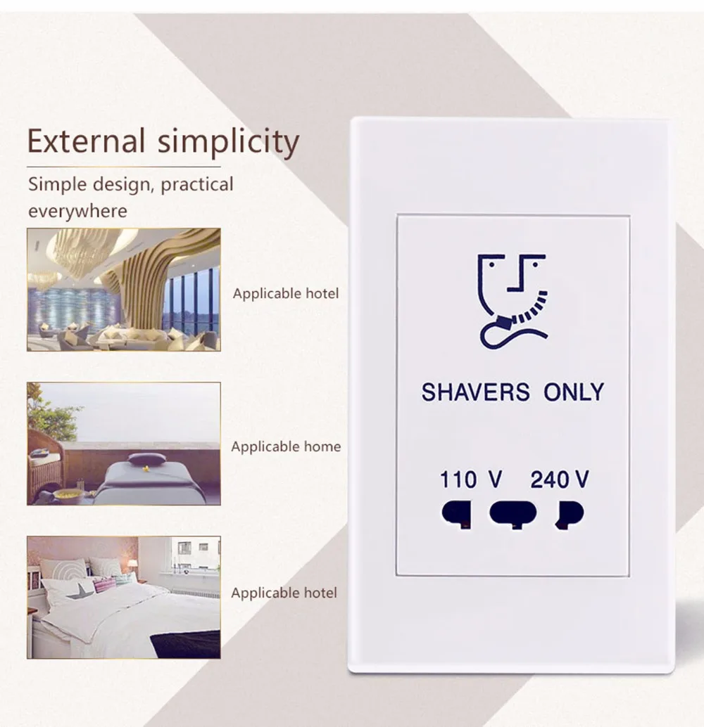 Hotel mechanical type 146 110V shaver socket supply hotel bathroom beard knife socket