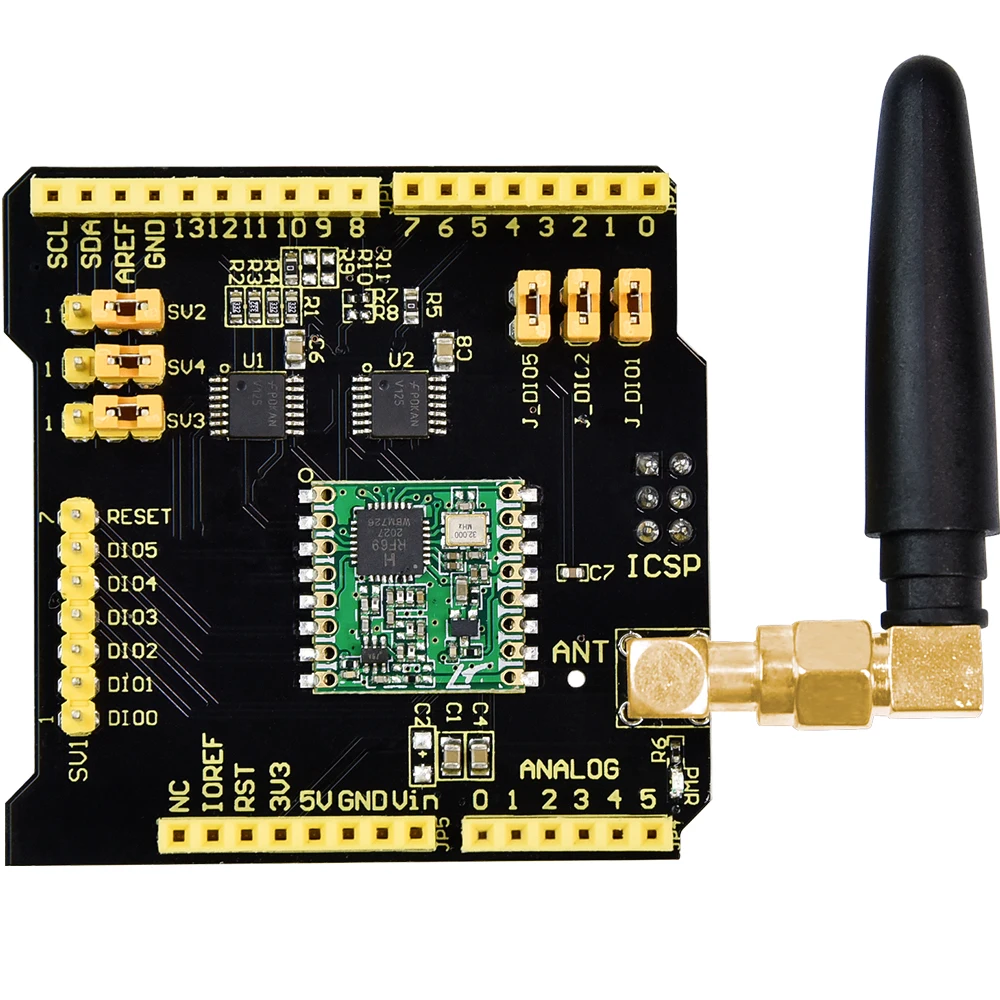 keyestudio fsk placa de expansão sem fio escudo com antena compatível com arduino uno leonardo mega placa devido