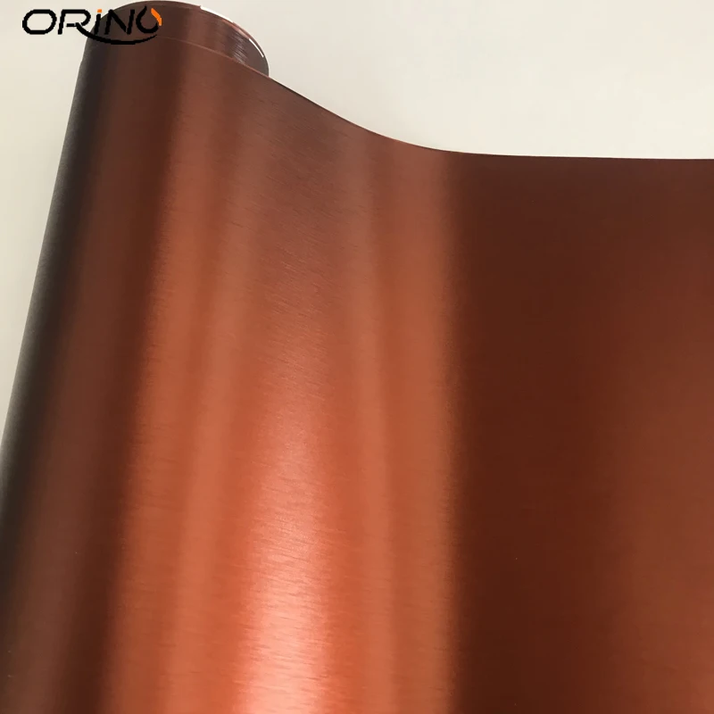 Brown Brushed Metallic Vinyl Wrap Sticker-3