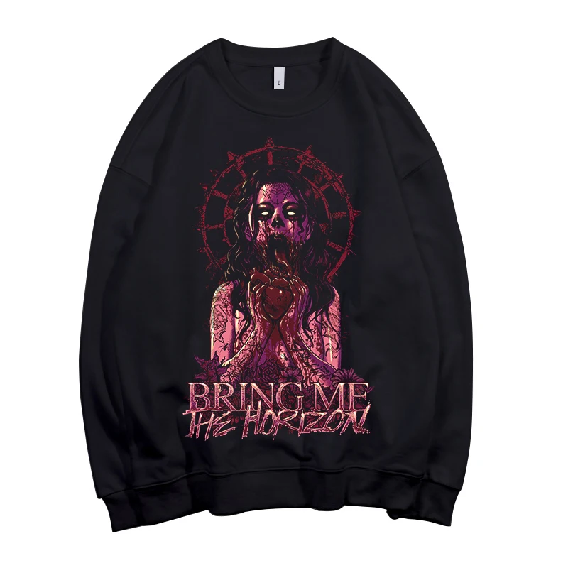 Todhoof Bring Me The Horizon тяжелый металл унисекс вырез лодочкой хлопковая толстовка Азиатский размер - Цвет: style3