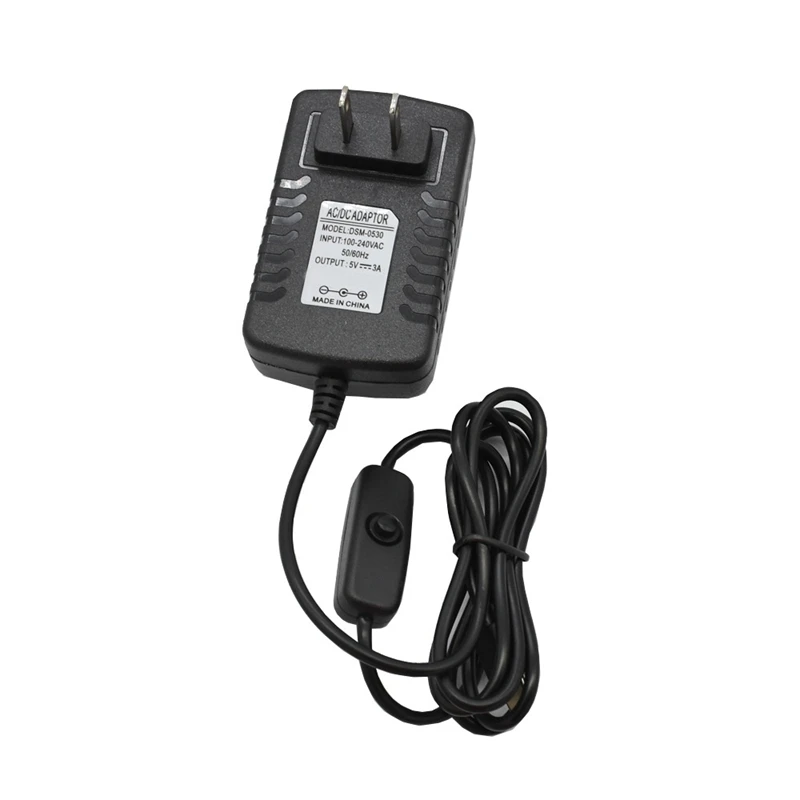 Pi 4 адаптер питания вкл/выкл переключатель Usb-C 5V 3.0A