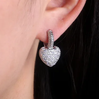 

Classic Women Heart Drop Earrings Fashion Romantic Love Artistic Earrings Jewelry Accessories for Girl Friend Best Gift