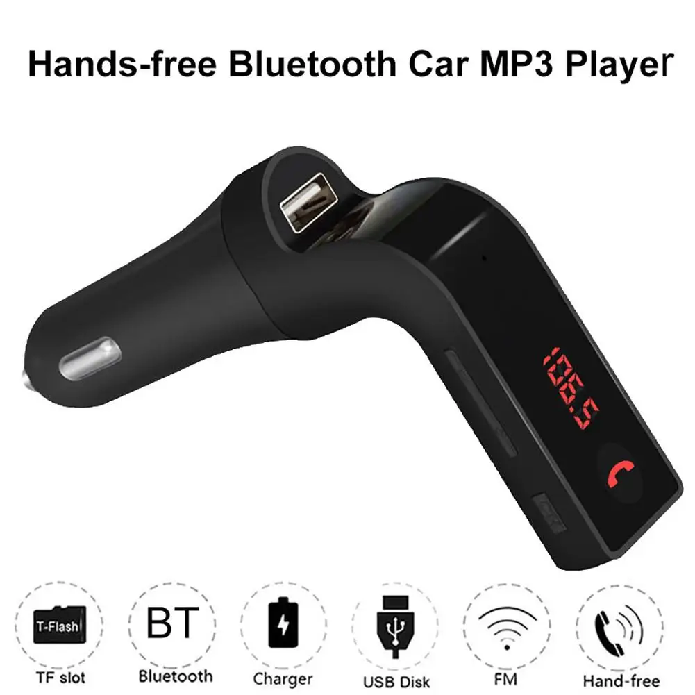 Hands-free Bluetooth автомобильный комплект FM USB передатчик зарядное устройство адаптер питания MP3-плеер автомобильные аксессуары