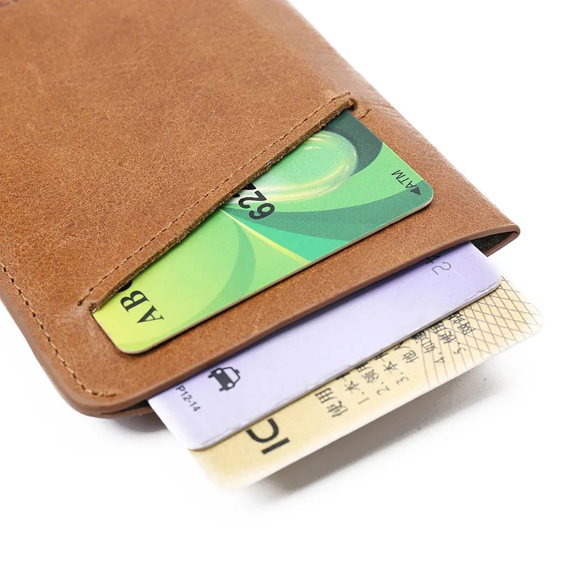 Ретро Тонкий Мини кожаный кошелек для мужчин Анти Rfid маленький кошелек мужской автоматический Противоугонный Rfid Блокировка Billetera Hombre Pu кошельки для монет